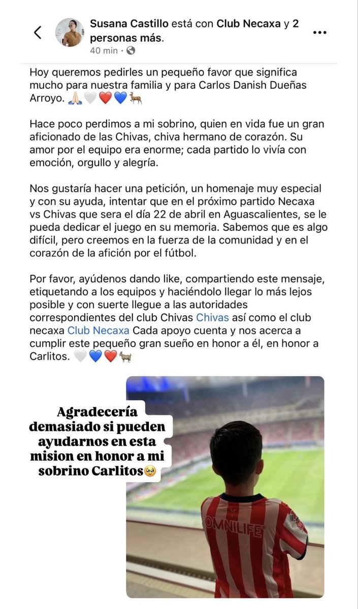 NoraValba12's tweet photo. @Chivas 🙏🏽🙏🏽🙏🏽 https://t.co/ITlnrWLU13