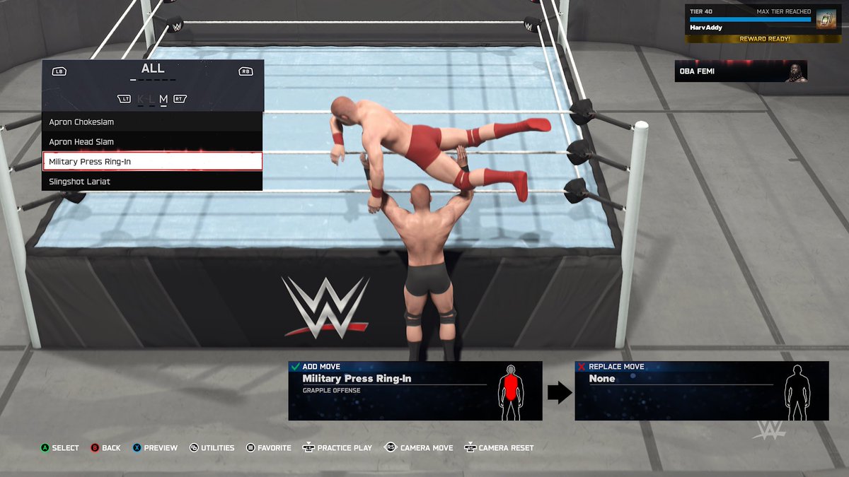 HarvAddy's tweet photo. Patch 1.08 that released this past Wednesday added a new Apron Attack move called “Military Press Ring-In” which sees you pressing your opponent high above your head and launching them over the top rope into the ring. This works perfectly for a lot of giants!
#WWE2K36 https://t.co/5BbijvxeIh