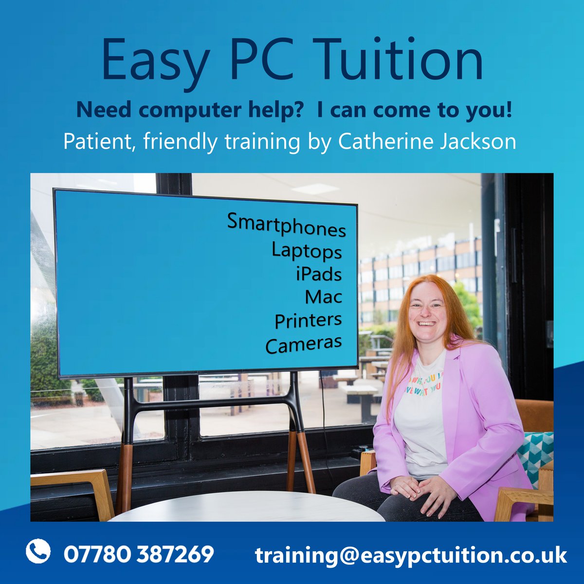 EasyPCTuition's tweet photo. Let's keep things up to date! Here's what I can help with, when you can book and where I tend to be on any given day of the week. Whether you, or someone you know, needs just a few tips or a whole block of sessions - I can help you get to grips with your ... 1/3 https://t.co/qTCiKaado1