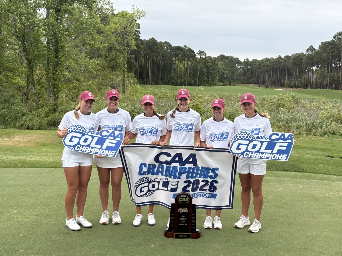 kjdenzel's tweet photo. College of Charleston….CAA Women’s Golf Champs! So proud of the team. What a thrilling finish! https://t.co/rRPcmVbYvE