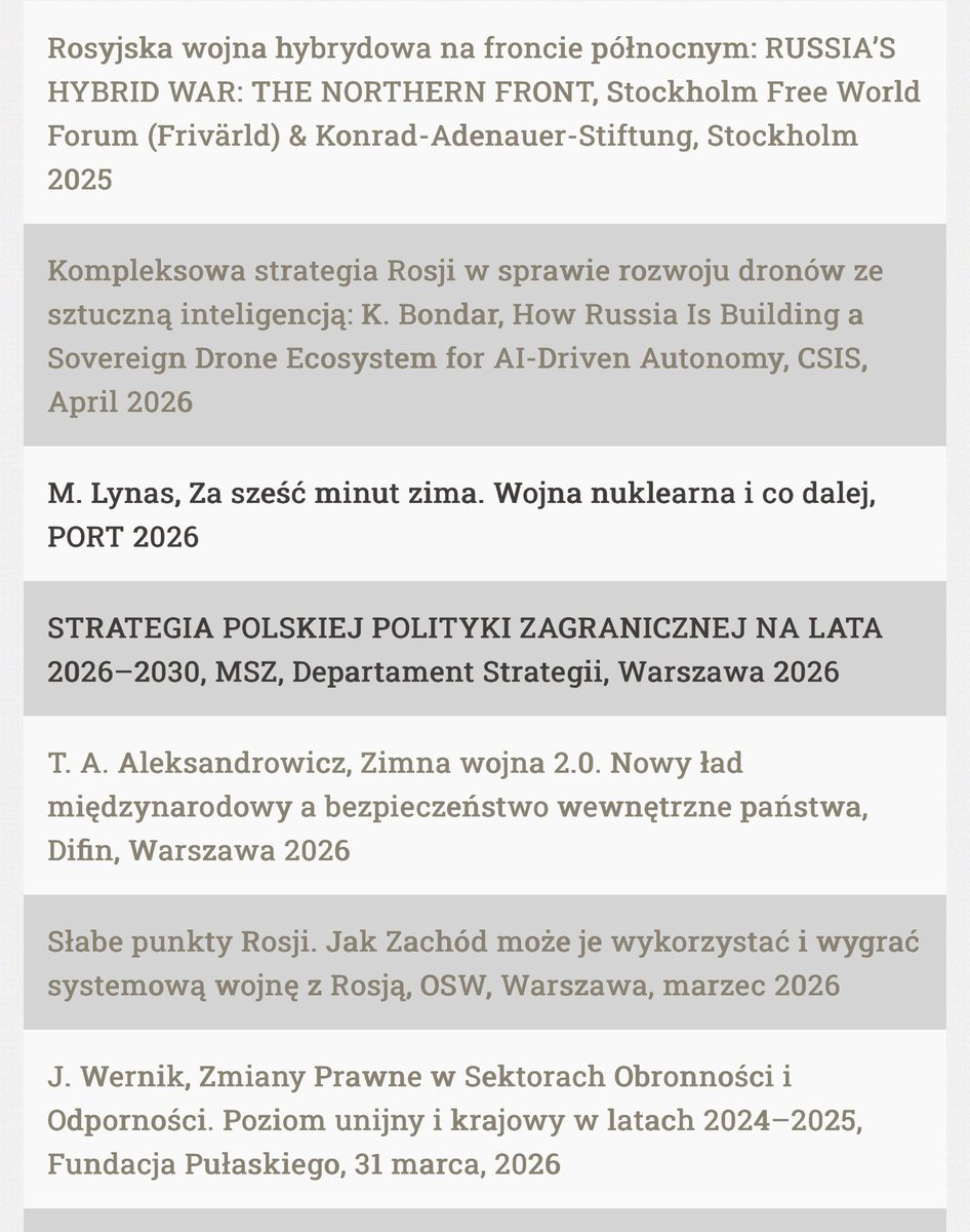 SKoziej's tweet photo. Najnowsze pozycje literatury z zakresu sztuki bezpieczeństwa (międzynarodowego i narodowego). Więcej na https://t.co/1b0vAv0umg. https://t.co/7uVSDxMl0k