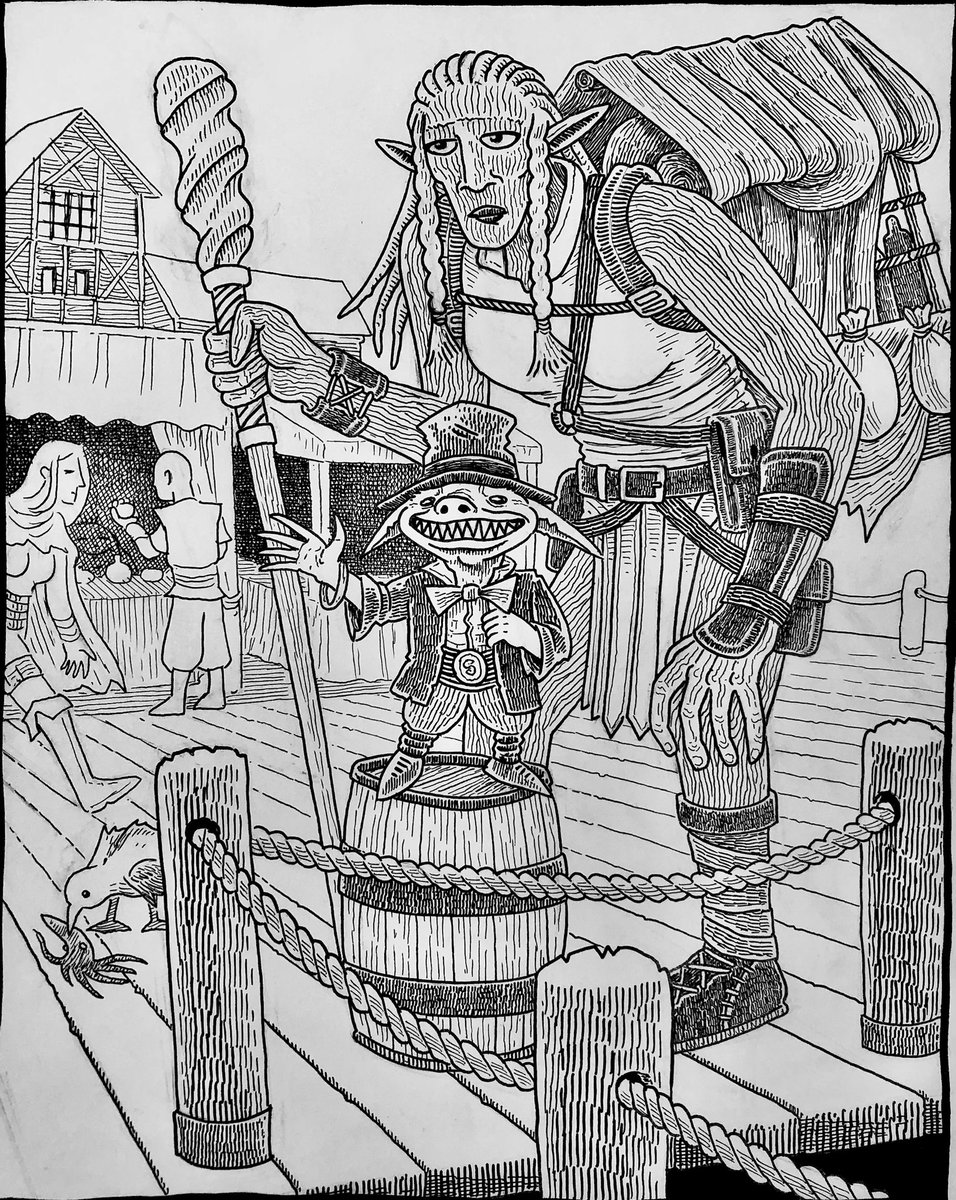 Rpg character commissions 
Starting at $80 for a single b&amp;w character. 
Email or dm me if interested 
