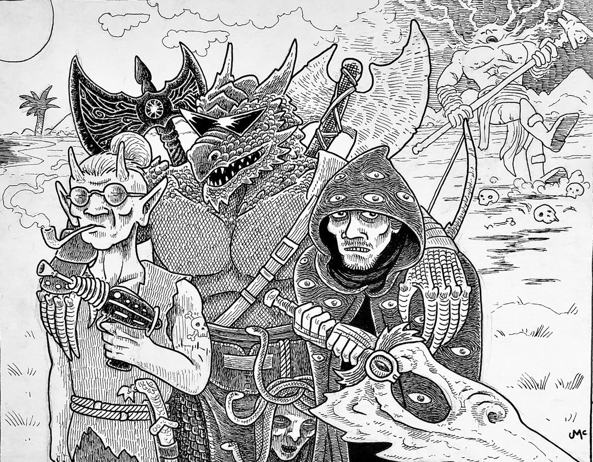 Rpg character commissions 
Starting at $80 for a single b&amp;w character. 
Email or dm me if interested 