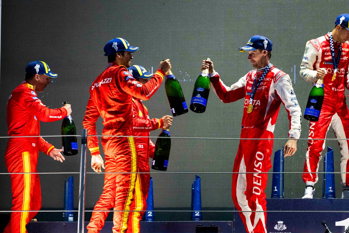 FIAWEC's tweet image. How special to have our first Hypercar podium of the season at @autodromoimola 🇮🇹🫶

#WEC #6HImola