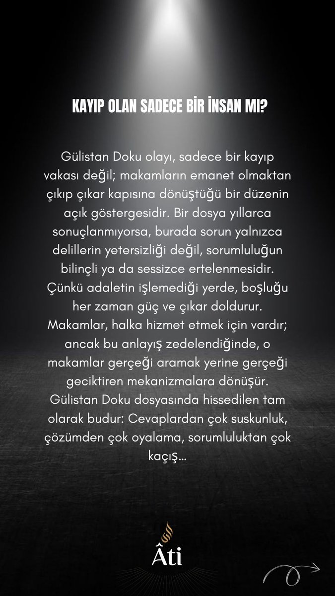 GenclikAti1's tweet photo. Gülistan doku için adalet yerini bulana kadar Âti gençlik hareketi olarak takipçisi olacağız.
#gülistandoku  #Adaletİstiyoruz https://t.co/bSJyO8EhTj