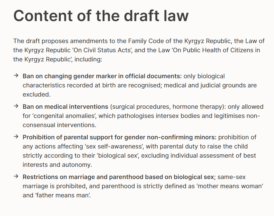 WeAreOnirban's tweet image. Attention ! 
Kyrgyzstan introduced a new bill pathologising trans people and enforcing gender conformity and Banning Same Sex Marriage. Kindly spread awareness about this issue. 
#Kyrgyzstan #TransRights #SameSexMarriageRights