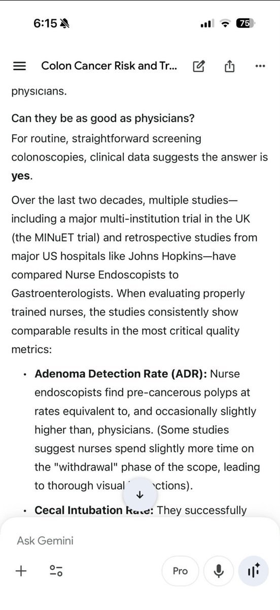 AlexZevelev's tweet photo. @policywishes Every study that looked into it found specialist nurse Endoscopists are at least as good as GIs.
Show me a study that says otherwise. https://t.co/pYFuOKoelR