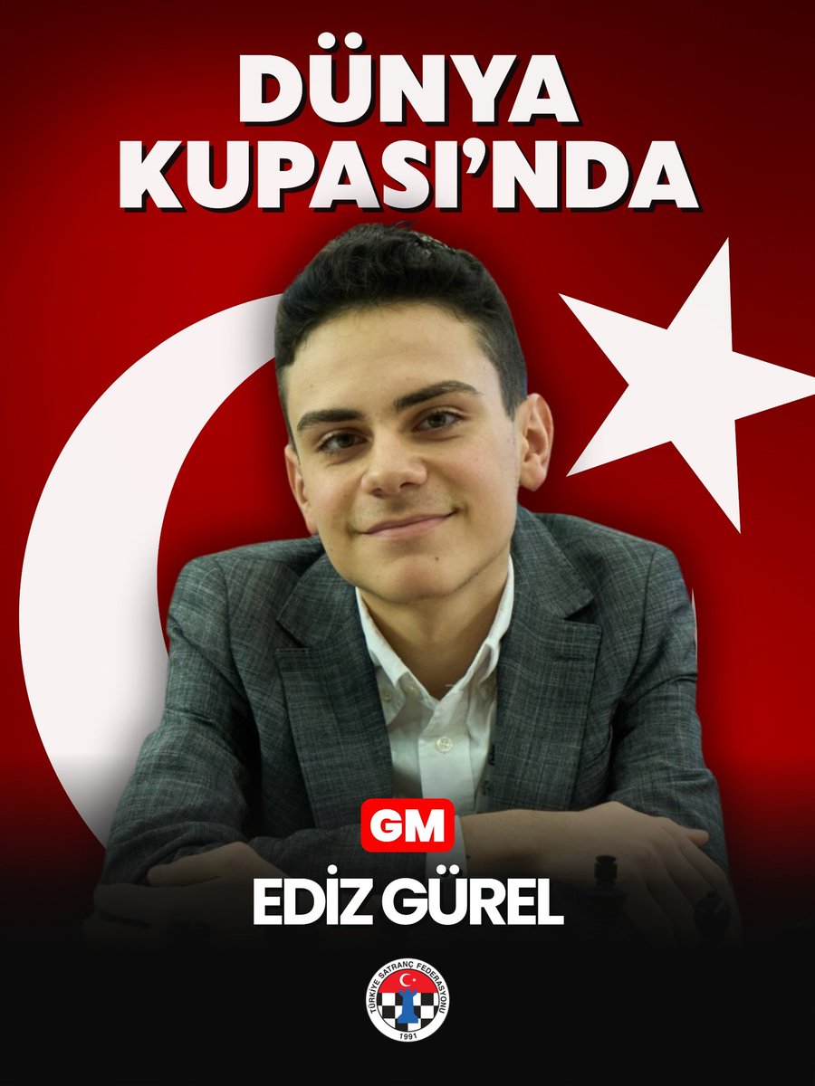 tsfresmi's tweet photo. 🇹🇷 Milli Sporcumuz GM Ediz Gürel Dünya Kupası’nda ⭐️

Polonya’nın Katowice kentinde düzenlenen 2026 Avrupa Bireysel Satranç Şampiyonası’nda mücadele eden Büyükusta Ediz Gürel, ortaya koyduğu üstün performans ve kararlı oyunuyla Avrupa’nın en güçlü isimleri arasına adını yazdırdı. Zorlu rakipler karşısında sergilediği etkileyici performansla turnuvayı 8 puanla 5. sırada tamamlayan sporcumuz, 18 Yaş Altı Kategorisinde ise 2’ncilik elde etti.

Bu önemli dereceyle birlikte sporcumuz, satranç dünyasının en prestijli organizasyonlarından biri olan Dünya Kupası’nda yarışma hakkı kazandı.

Avrupa’nın en üst düzey oyuncularının yer aldığı bu prestijli organizasyonda elde ettiği bu sonuçla bizleri bir kez daha gururlandırdı.

Milli sporcumuzu yürekten tebrik ediyor, Dünya Kupası’nda ülkemizi en iyi şekilde temsil edeceğine inanıyor ve başarılarının artarak devam etmesini diliyoruz. 👏🏻👏🏻
