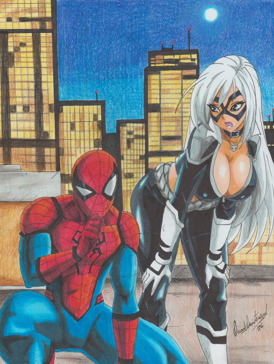 OscarjQuint2892's tweet image. Spider-man y Black Cat #Marvel #Spiderman #BlackCat