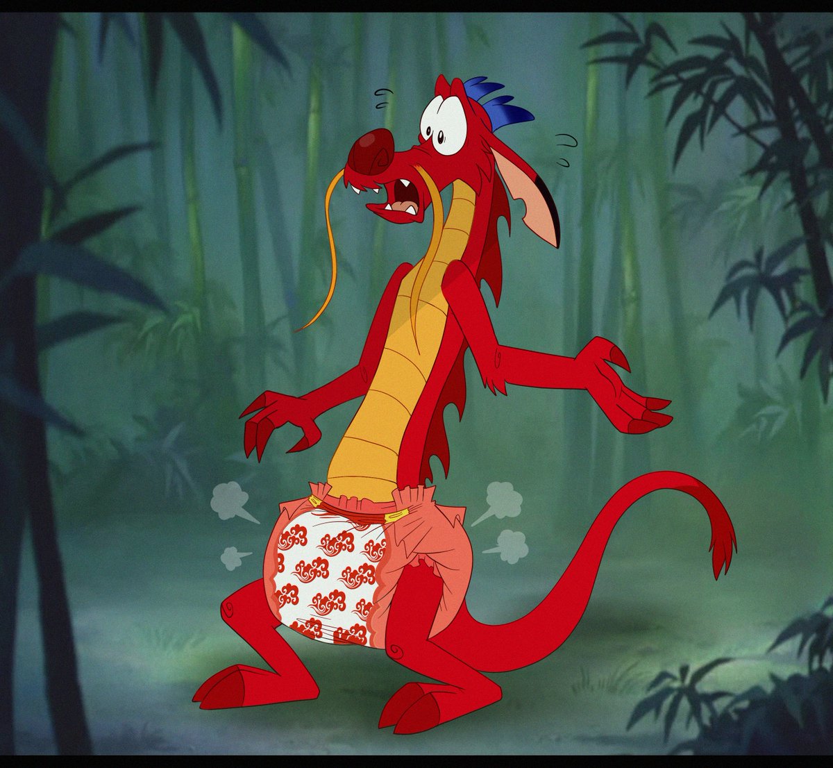 pawplanets's tweet image. 🐉Mushu screenshot commission for a friend!🐲 #ABDL #diaperfur #babyfur
