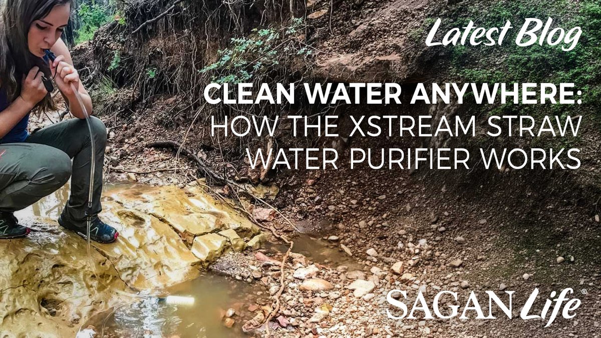 SaganLife's tweet photo. XStream Straw. A Must-Have for Travel &amp; Survival. Lightweight straw water filter. No pumping. Removes bacteria, viruses &amp; more. Best water purification system.

Read the Blog: 
https://t.co/2h4cq3PU69

Shop:
https://t.co/1ICiYAYSCm
#XStreamStrawWaterPurifier #SurvivalWaterFilter https://t.co/iGCX1LRAGw