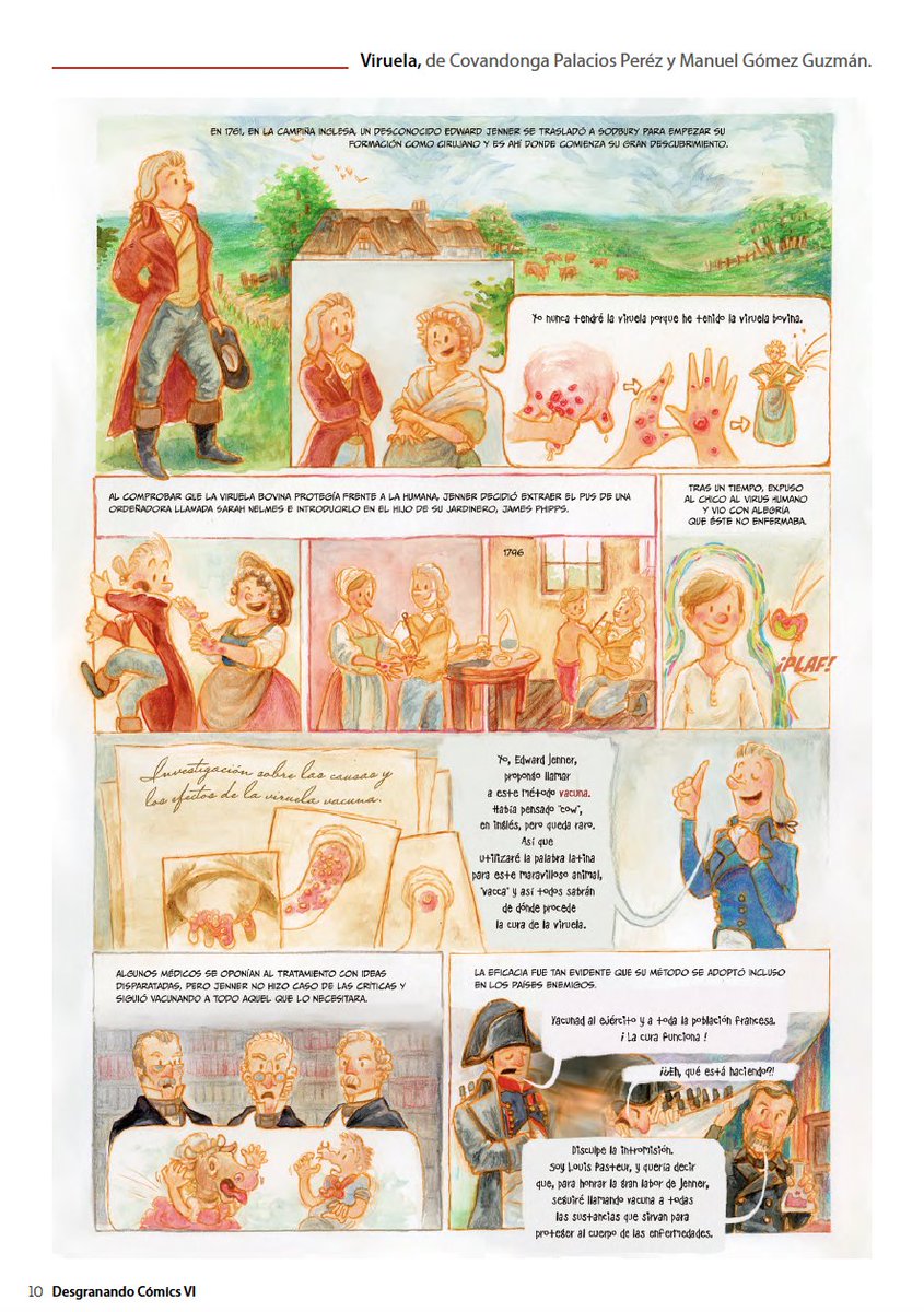 Dirfarma's tweet photo. Nuestro compañero el Prof. Manuel Gómez Guzmán ha recibido el primer premio en #DesgranandoCómic por la historia de la vacuna de la viruela, con guion de Manuel y unas magníficas ilustraciones de Covadonga Palacios. ¡Enhorabuena a ambos!
https://t.co/FUZZoPGFPC
#MedicinaGráfica https://t.co/Pj1IqnI9ml