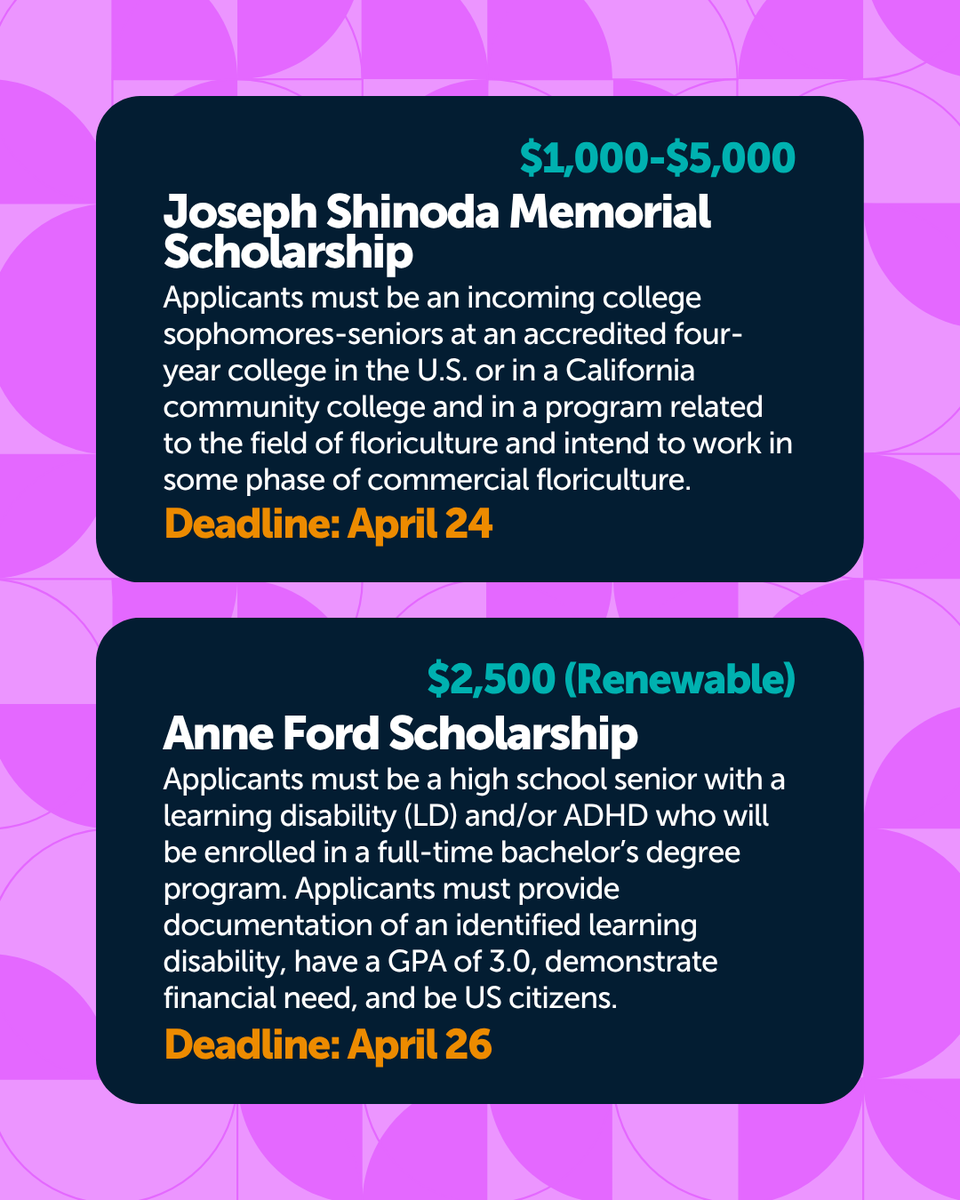 AppilyCom's tweet photo. Check out these 6 scholarships due at the end of April! 
#scholarships #scholarship #scholarshipsearch https://t.co/XAy0RkPS4f