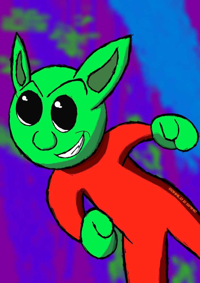 Sohald_Spike's tweet image. Seems many are discovering that they have the power to be his friend #moonchild #fanart #2d #2dart #krita