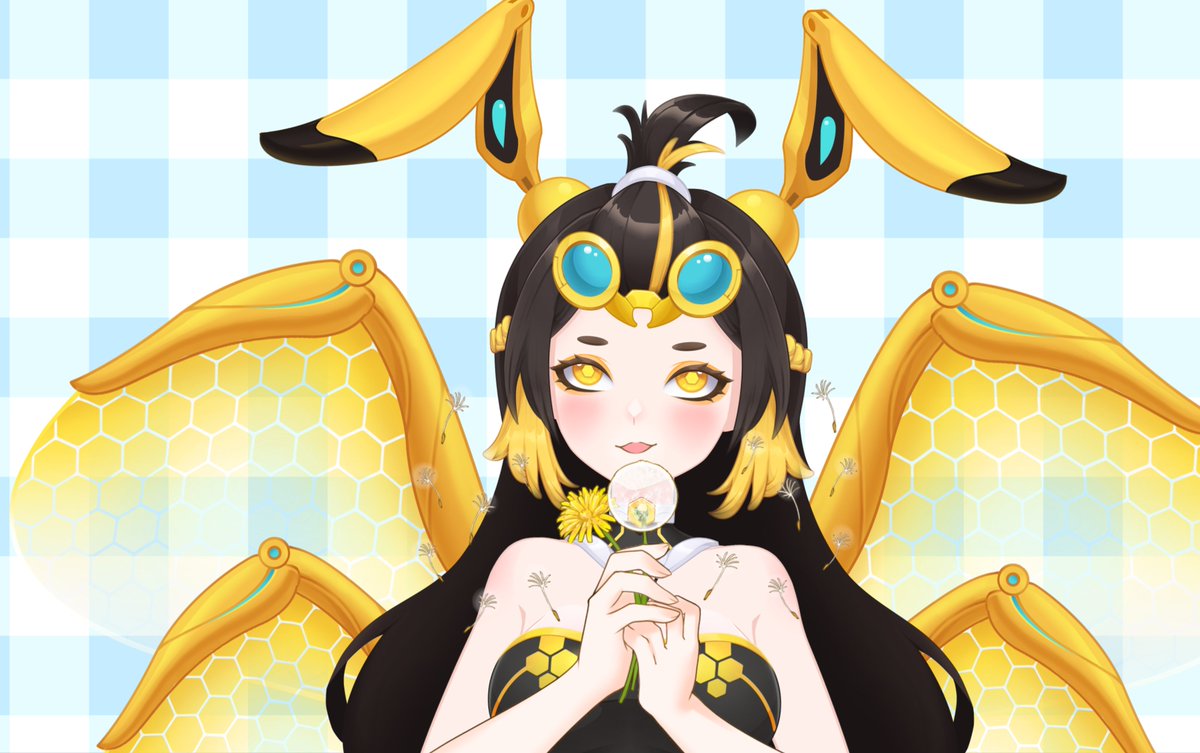 1800bumblebubz's tweet image. i took a breath 👄

and made a wish 🙏

and blew them all away 💨 

#Bumblebee #Vtuber #Dandelion