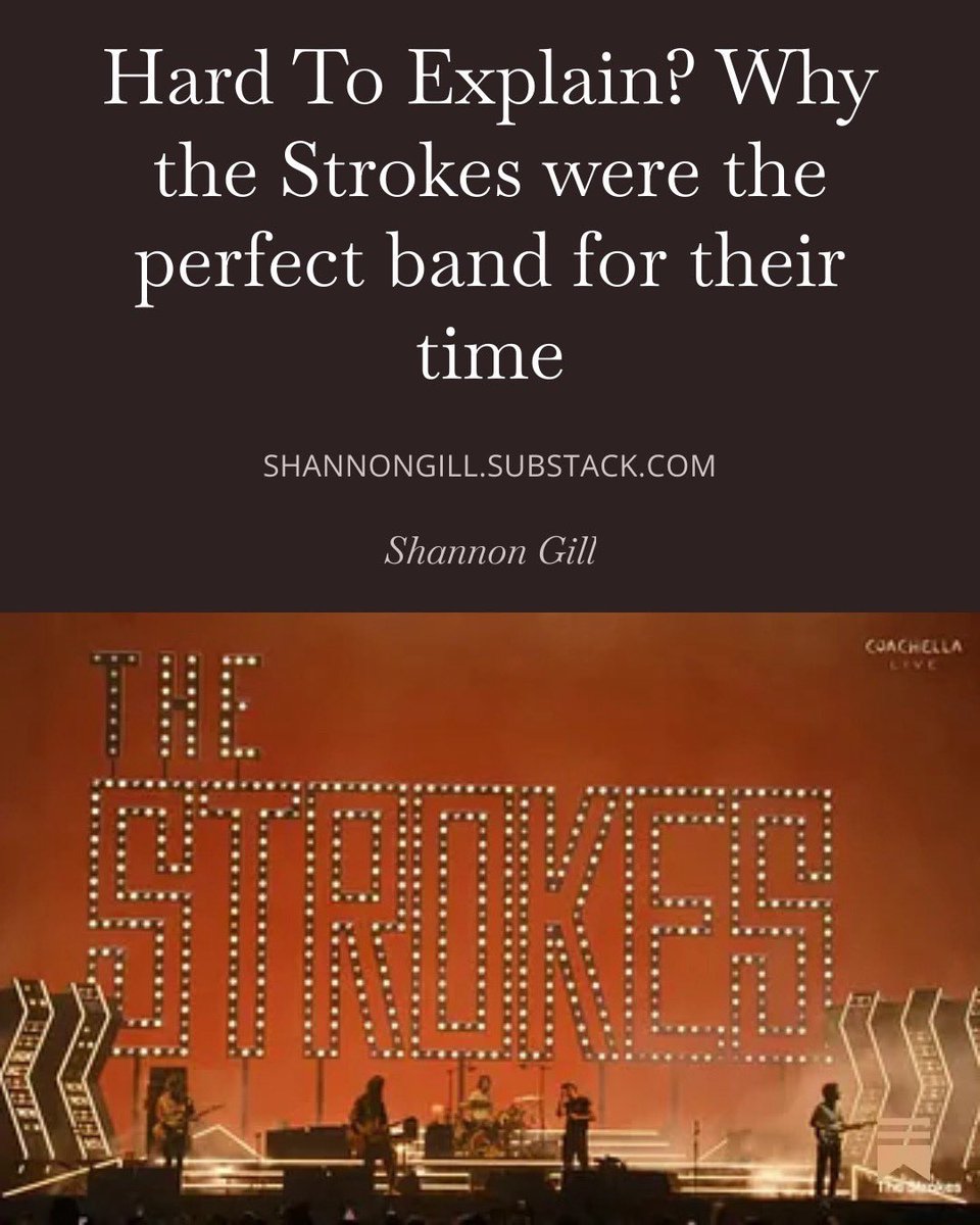 ShannonGill13's tweet photo. Twenty-five years ago @thestrokes ‘saved’ rock.
Their Coachella spot reminded us why those that bought in back in 2001 (🙋‍♂️) still worship them. #TheStrokes #Coachella 

📝 Read: https://t.co/uTmSKuREfU https://t.co/yQ9NbK4Hgx