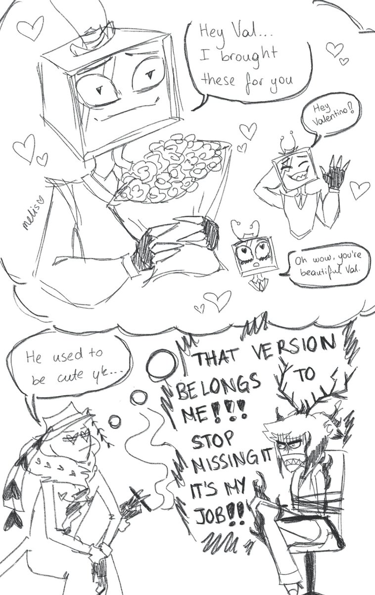 melishnm322's tweet image. Vox between 50-70s belongs to ONLY Alastor and Vox between 70-20s belongs to Val AND Alastor, no negotiations…

#radiostatic #staticmoth #hazbinhotel