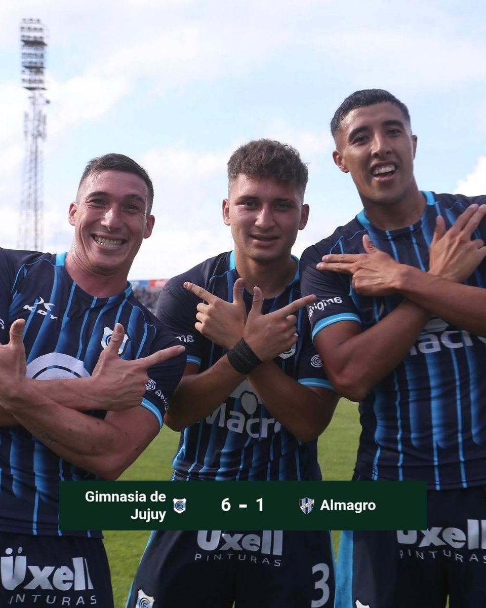 Primeranaciona's tweet photo. Mientras tanto, Gimnasia de Jujuy APLASTÓ 6 a 1 a Almagro.

La MÁQUINA jujeña ilusiona a los hinchas del Lobo. 🐺🔥 https://t.co/hjl5afK3IX