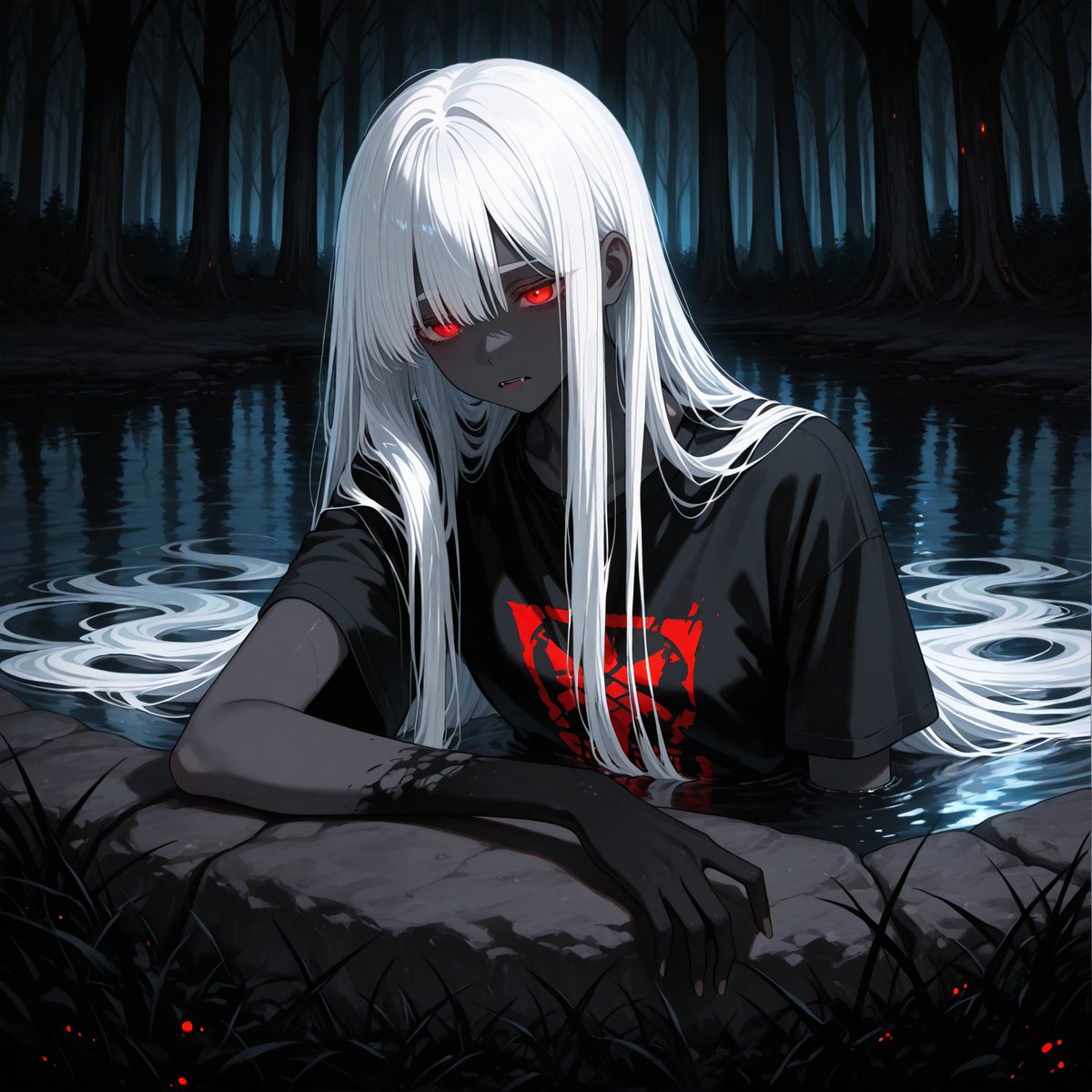 thabruh3's tweet image. —🕷️👑

" Ah, hola... ¿Todo bien? "

[~Lilith estaba tirada en un lago, por su simple tono de voz se denotaba como estaba entristecida, decaida... Es raro de ver en alguien tan alegre como ella se podria decir~]

[~¿Le hablaras?~]

#Freerol #Roleplay