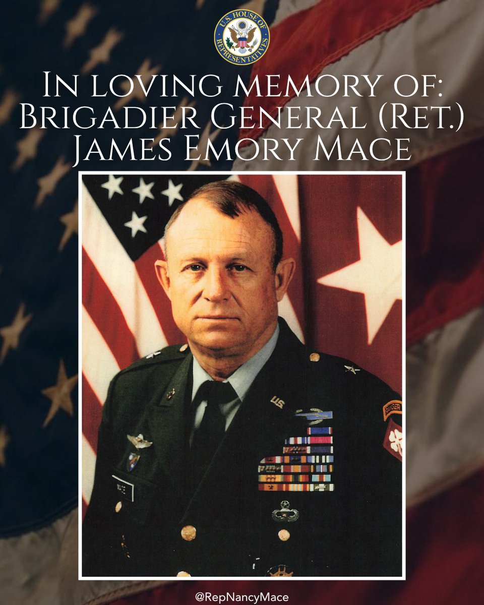 In loving memory of Brigadier General (Ret.) James Emory Mace. December 12, 1940 - April 14, 2026.

"I have fought the good fight, I have finished the race, I have kept the faith." - 2 Timothy 4:7

obits.jhenrystuhr.com/bg-j-emory-mac…
