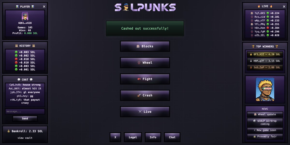 solpunks_bet's tweet photo. yo

new redesign live

way smoother now 👀 https://t.co/o1ABh1Rp2g