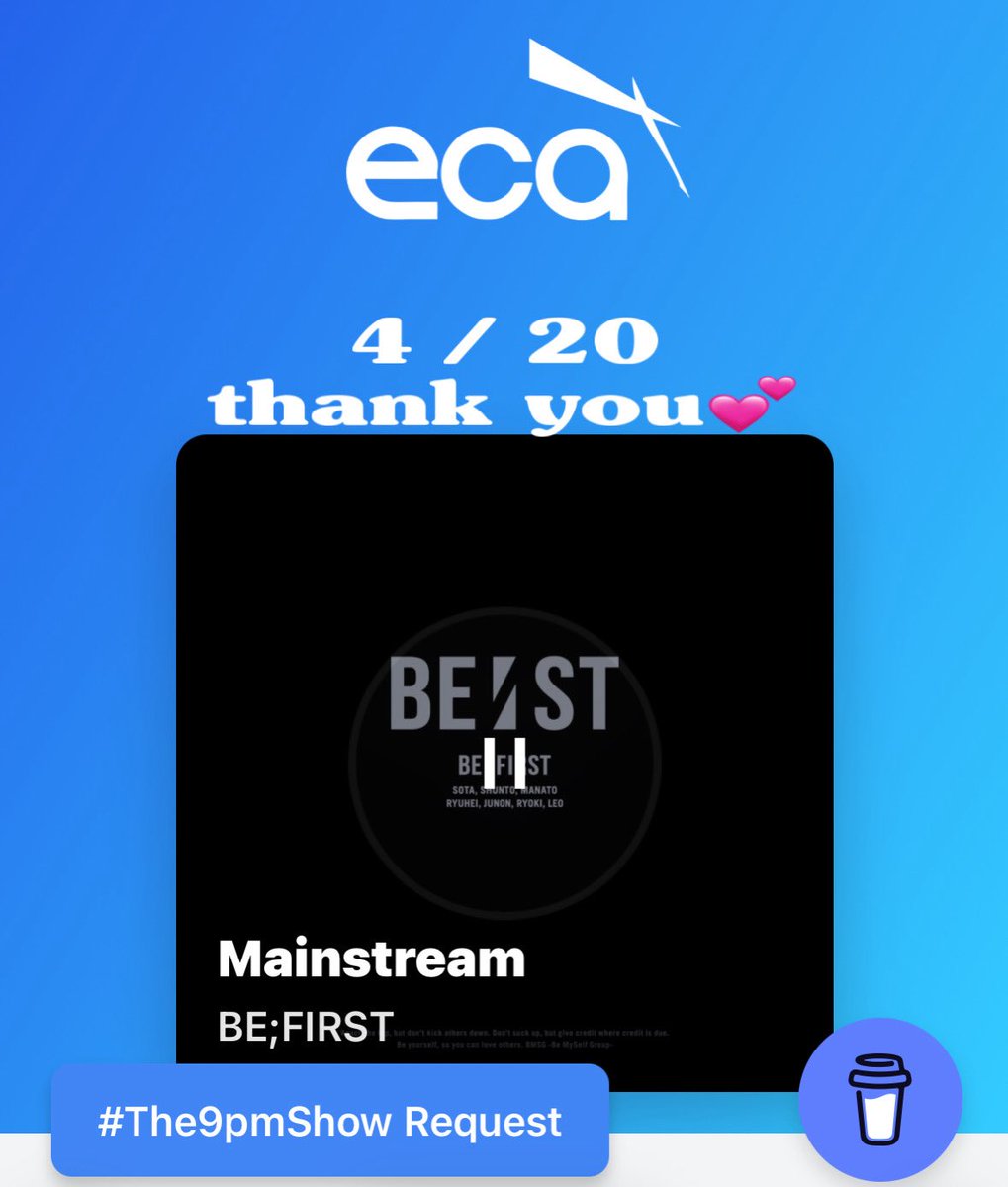 yokko514BESTY's tweet photo. @The9pmShow @BEFIRSTofficial @ECARadio @ECARadio @The9pmShow   📻🇬🇧
#The9pmShow #ECARadio 
DJ @GarethBayard san💕
5:26🇯🇵
Thank you for playing 🎶
( ⁎ᵕᴗᵕ⁎ )❤︎
#BEFIRST / #BF_Mainstream
Shazam⭐️
 BE:FIRSTのMainstream https://t.co/Lgirg9PnDK https://t.co/7N5UzHFvut