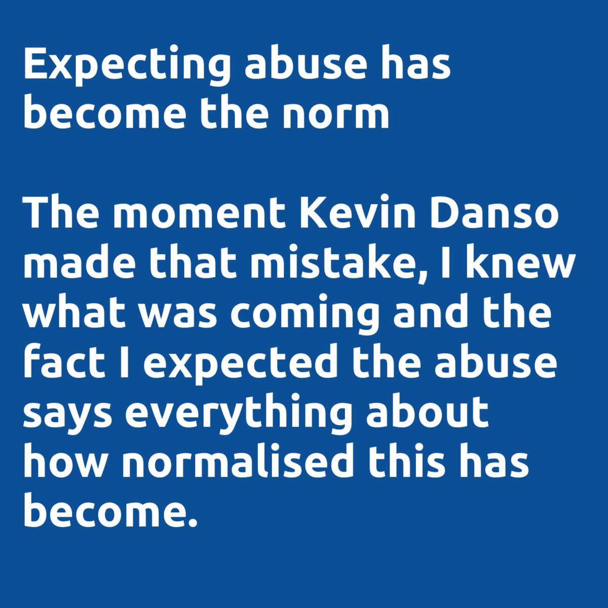 S4SH_P's tweet photo. The hardest part? I expected it.
The moment @KevinDanso98 made that mistake, I knew the abuse would follow.

That’s how normalised this has become.

“No Room for Racism” must mean action, not words.

Silence isn’t neutral. It’s part of the problem.

#NoRoomForRacism #coys https://t.co/chSlih1XjP