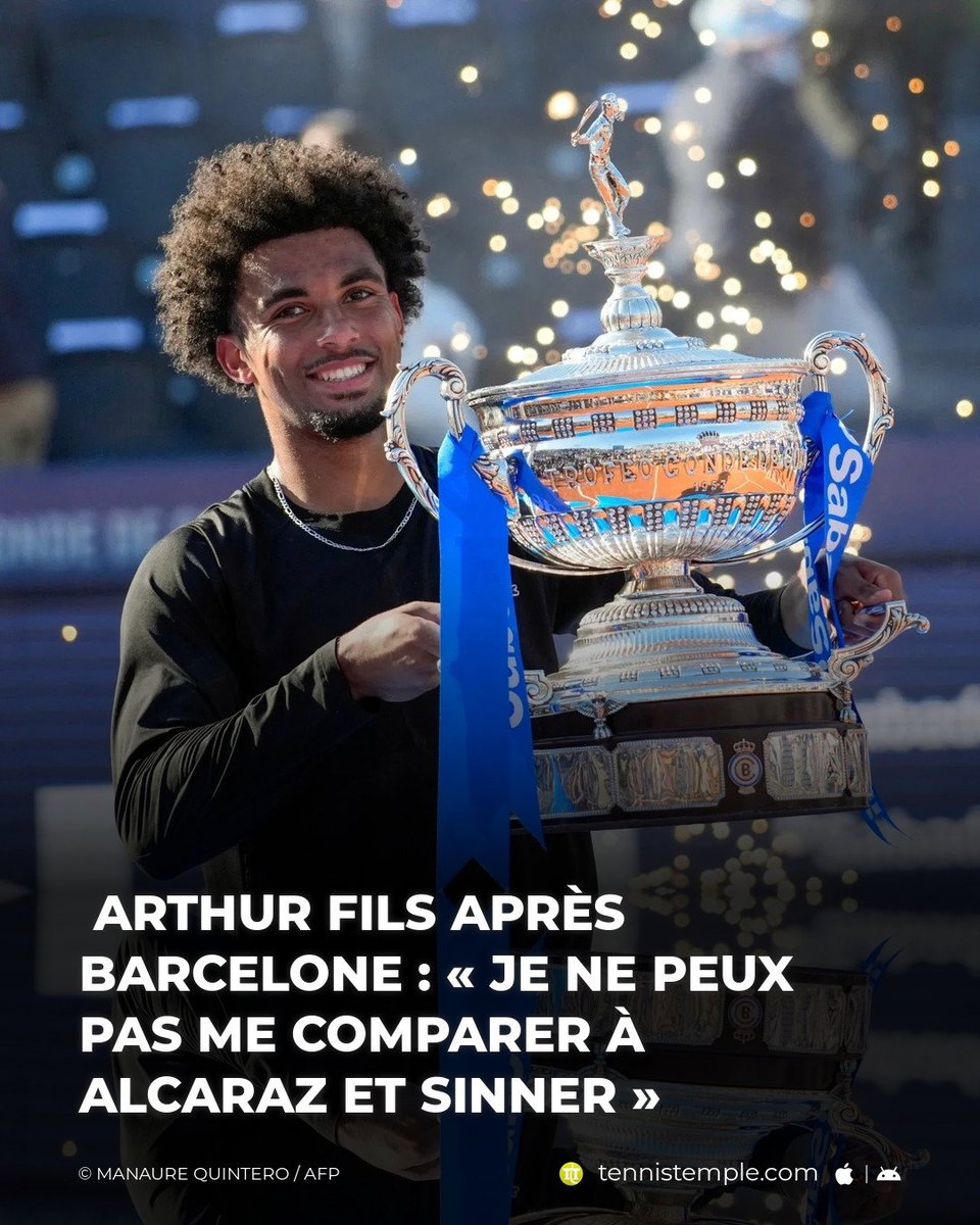 tennistemple's tweet image. Sacré en Catalogne, Arthur Fils a tenu à calmer les attentes, estimant être encore loin du niveau de Carlos Alcaraz et Jannik Sinner. #Alcaraz #ATP500 #Barcelone #Fils #Sinner

🎾 w.tennistemple.com/sOdi2