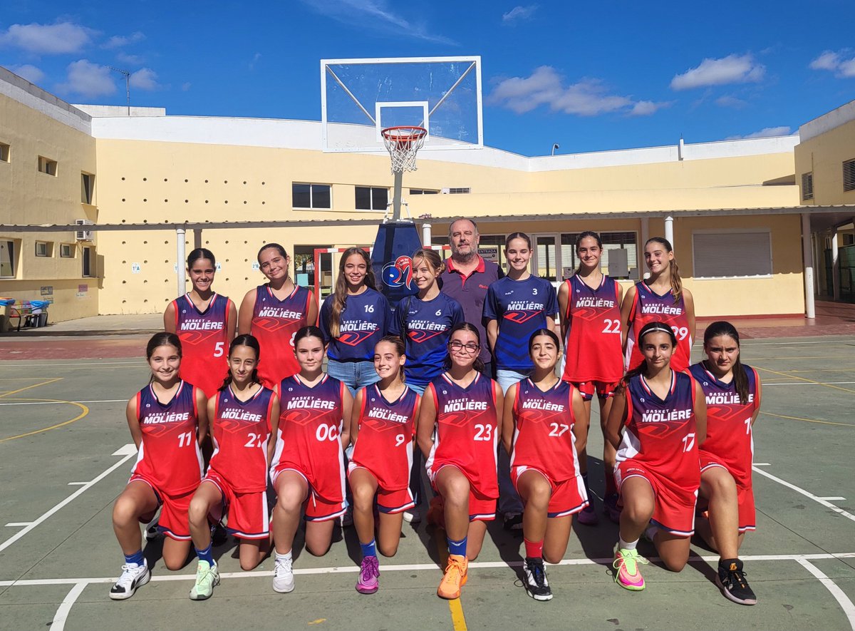 cbmoliere's tweet photo. Nuestro equipo INFANTIL FEMENINO, tras ganar este sábado al CB Palos, se ha clasificado para  disputar la fase final que se jugará el 24 y 25 de mayo en la Palma del Condado.

!ENHORABUENA! y a seguir disfrutando 💙🤍❤️🏀 https://t.co/huow9eCjoA