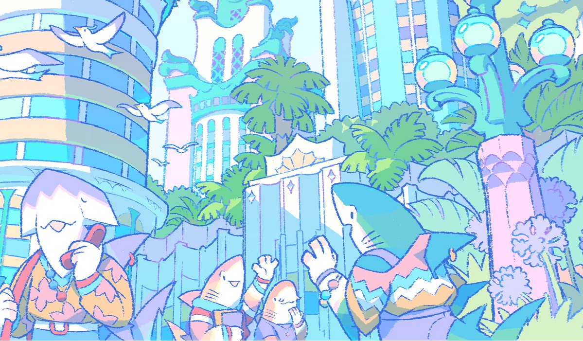 Requinoesis's tweet image. I've made a little more progress with the color blocking. It still feels a bit messy to me, sometimes I have trouble balancing the shadow colors. But I'm liking it, for now.

#shark