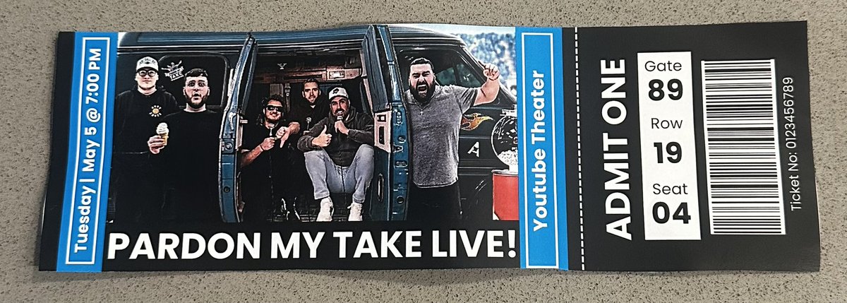 tridgee's tweet photo. 🎫 Pardon My Ticket 🎫 

Thank you for the amazing birthday gift, @cwadds! Excited for the @PardonMyTake live show in a few weeks! @BarstoolBigCat @PFTCommenter @hen_ease @Philly_Mays @PardonMyMeme @IamPug_ @Zaccornelius_ https://t.co/UXs1CxYhuZ