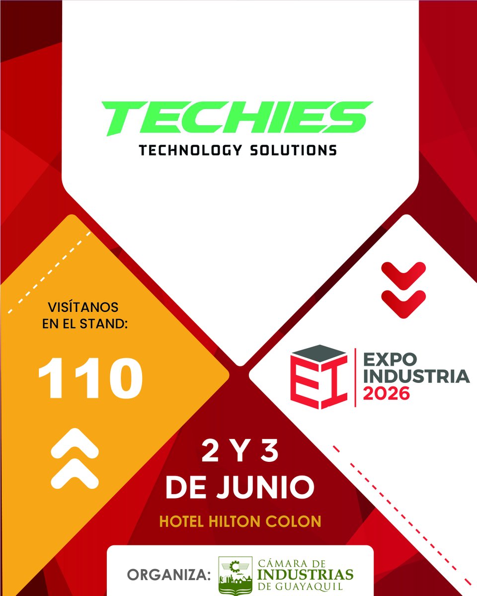 expoindustriaec's tweet image. 🤝 Nos encantará recibirte en nuestro espacio.
Este 2 y 3 de junio estaremos en el stand de @TECHIES #110 listos para conversar sobre proyectos, alianzas y nuevas oportunidades para crecer juntos.

#Networking #ExpoIndustria #EcoresaGroup