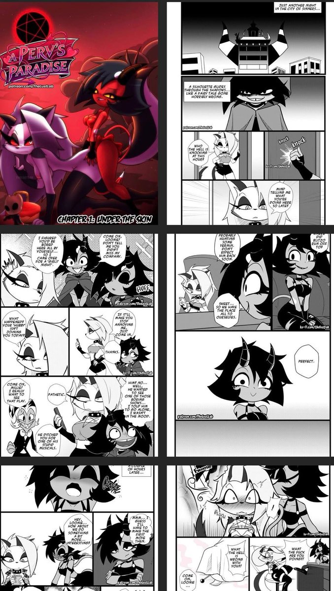 KissRose34's tweet photo. Millie said she’d make a "special dessert" and ended up cooking the pet... 🍦🔥 Spoiler: Loona loved the taste. Stop praying and come read the preview, sinners. 🍎✨
#helluvaboss #hazbinhotel #loona #millie #webcomic

Checking my profile/bio 😈🔥🔗 https://t.co/K3BmlhtlCg