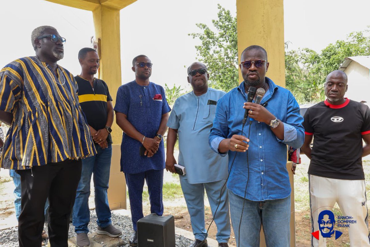 MrIrish3's tweet photo. DELIVERING WATER, IMPROVING LIVES — ANNOH-DOMPREH COMMISSIONS 5 COMMUNITY WATER PROJECTS

Hon. Annoh-Dompreh, Minority Chief Whip and MP for Nsawam-Adoagyiri, on Sunday commissioned five water projects across Amanfro, Oparekrom, Djankrom East, Akwane Dobro, and Papito to address critical water challenges in the constituency. 

These interventions are aimed at providing clean, safe, and accessible water to residents who have long struggled with unreliable sources.

Addressing the communities, Hon. Annoh-Dompreh emphasised that water from these facilities will be free and urged residents to take good care of them to ensure sustainability. Chiefs, assembly members, and residents expressed deep appreciation for the initiative, describing it as timely and life-changing. 

This is another step in our commitment to delivering real development that impacts everyday lives.

#FADTOASO 
#BawumiaForPresident2028