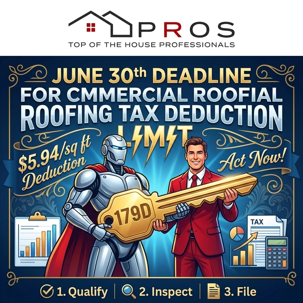 BuddiStorm18725's tweet image. 🛑 STOP leaving cash on the table. June 30 is the hard deadline to lock in the $5.94/sq. ft. 179D tax deduction for your commercial roof or school. 💰

Don’t miss out on this power move for 2026. ⚡️

DM "TAX" to win. 🚀

#Roofing #TaxSavings #Schools #TOTHPro