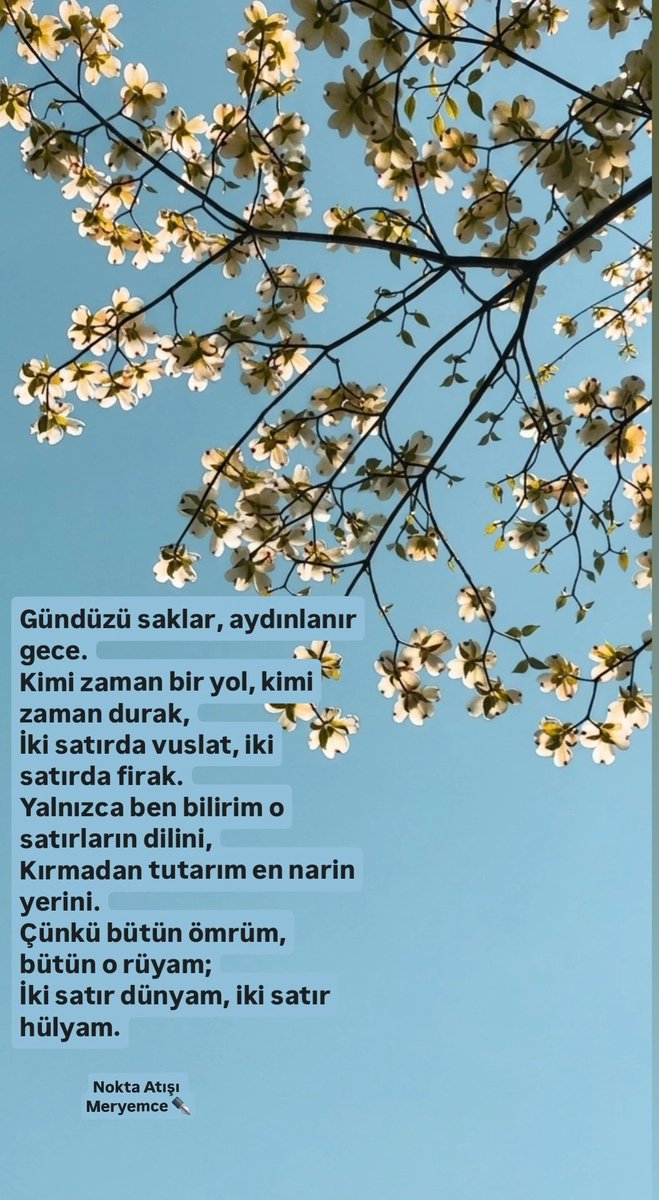 İki satır benim dünyam...🩵🌙