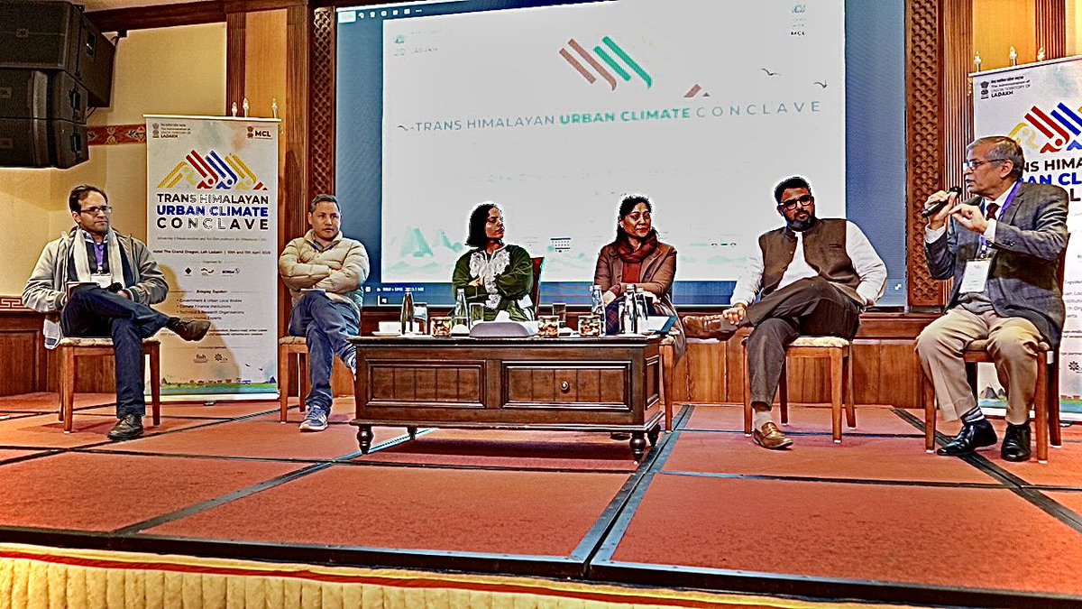 MCL_leh's tweet photo. MC Leh, hosted the Trans Himalayan Urban Climate Conclave on resilient, net-zero Himalayan cities. 
Stanzin EO MC Leh, as panelist highlighted climate finance via AMRUT, SBM 2.0, PPPs, bonds &amp; need for dedicated funds; UCF a key step.
#ClimateAction #UrbanClimate #ClimateFinance https://t.co/I2z67sQX8E