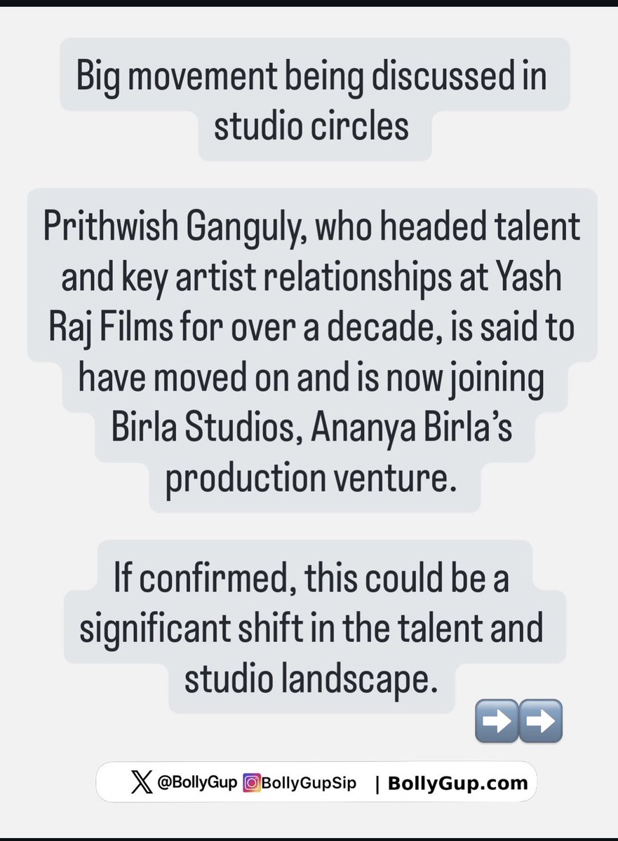 BollyGup's tweet image. Rumor has it that Priti Shahani is gearing up to take charge of Birla Studios. 
An official announcement is expected to be made in the coming weeks.
After Pritwish Ganguly, this seems to be solid addition to #BirlaStudios