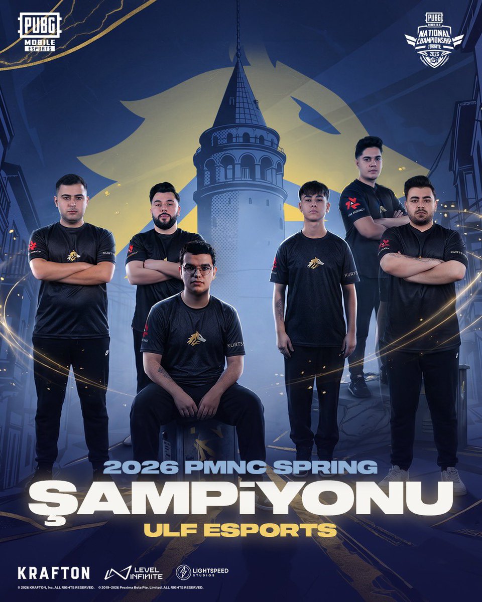 pubgm_espor_tr's tweet photo. ŞAMPİYON KURT! 🏆
ULF Esports, Büyük Final'de topladığı 240 puan ile 2026 PMNC Spring ŞAMPİYONU oluyor!
Tebrikler! 👏
#PUBGMOBILE #PMNC https://t.co/9AY7OWaI3M