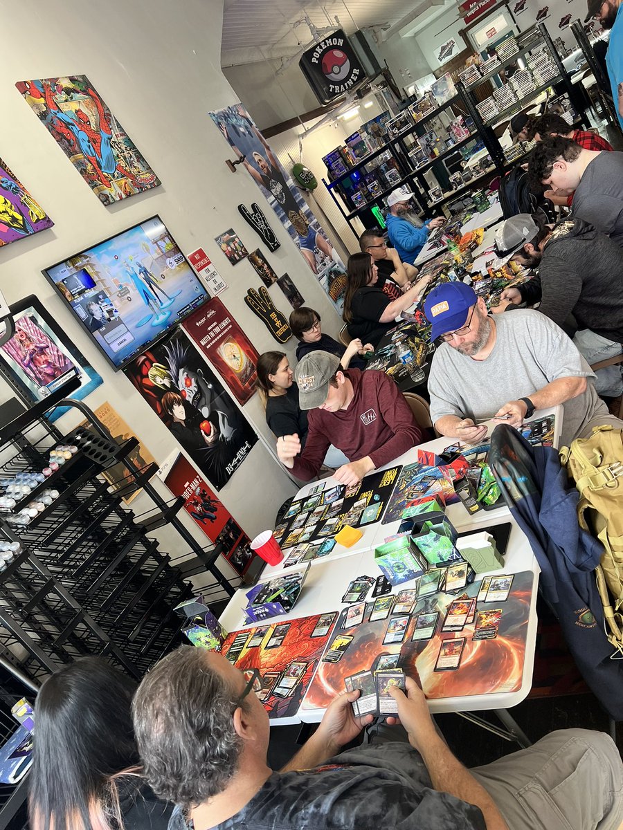 TurnbuckleWorld's tweet photo. Great turnout for our Magic: The Gathering Strixhaven Prerelease Event. Turnbuckle World does prerelease events at every new product. 190 East Main Street, Mount Vernon Ky. Open 7 days a week from 12:00 pm to 9:00 pm. https://t.co/foILP0QeTU