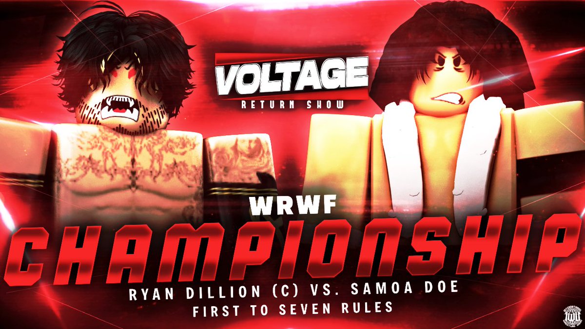 WRWFNetwork's tweet photo. #WRWFVoltage // MAY 8TH ⚡  

The WRWF Championship is on the line as @DivineDamianz quickly invokes his rematch clause to face @justin_wfc!  

📺 Streaming LIVE from @ToyotaCenter May 8th at 6:00 PM EST.  

#WRWF2026 https://t.co/lviumAOvPC