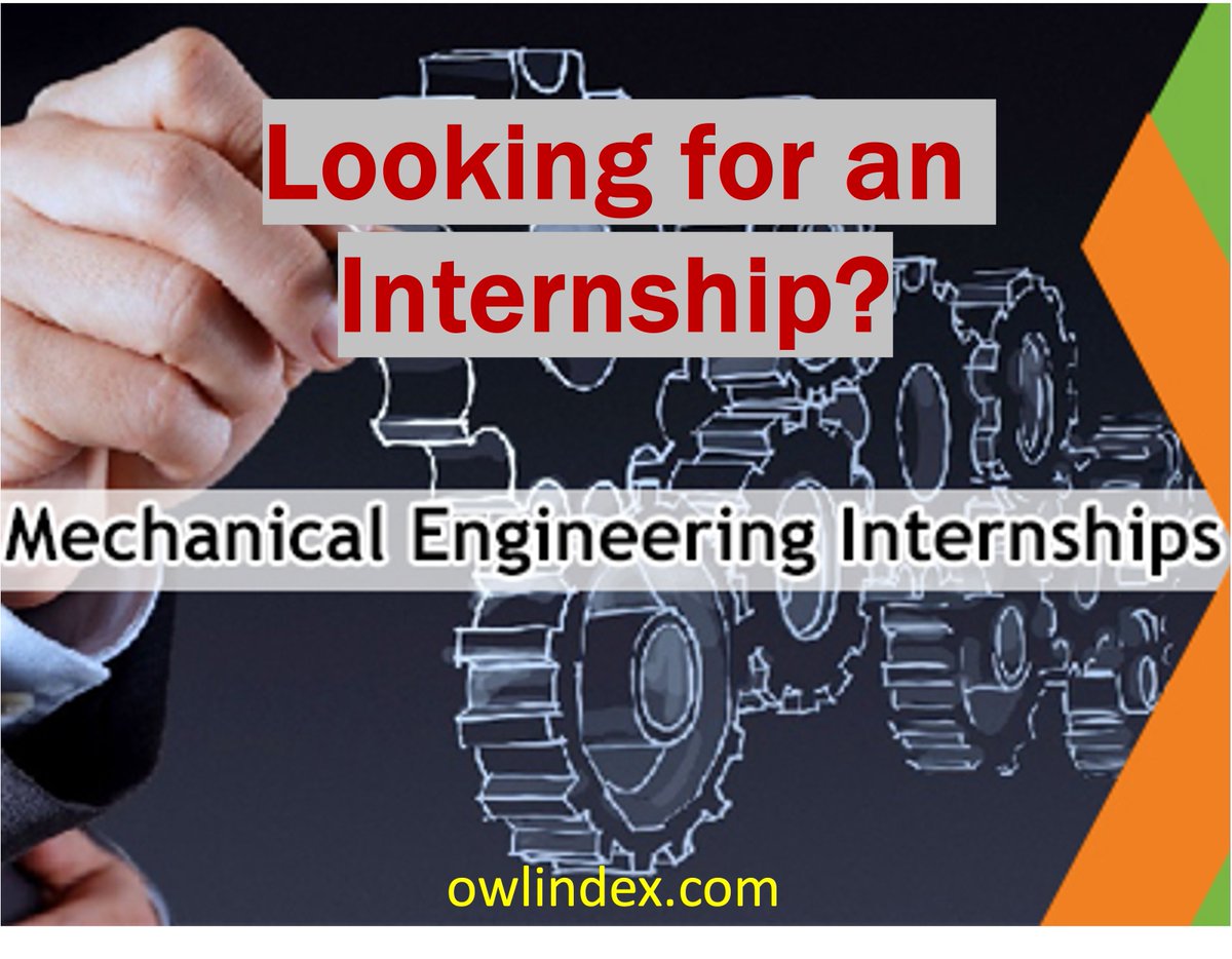 owlindex's tweet image. Unlock your potential with a Mechanical Engineering Internship! 
Apply now and kickstart your career! owlindex.com/oi/1TTl1dff

#Owlindex #Internships #MechanicalEngineering #CareerOpportunities #StudentLife