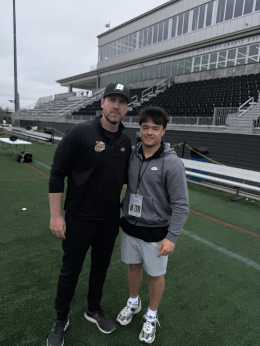 Carson_kim10's tweet photo. I had a great visit @BryantUFootball! I had a great time touring campus and the facilities! Bryant was very impressive! Looking forward to camp!
@CoachGHardin
@Coach_McKaig
@CMerrittMT 
@PRZcory https://t.co/IyolBOoRoX