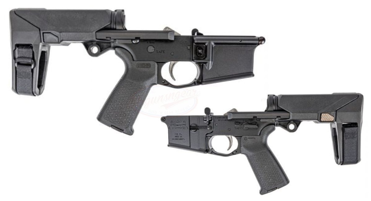 Mrgunsngear's tweet image. PSA complete AR15 pistol lower with SB Tactical HBPDW adjustable brace, Magpul grip/trigger guard, and NiB EPT trigger for $299/ea currently here: mrgunsngear.org/3RSQgqp 

#AR15 #brace #PDW