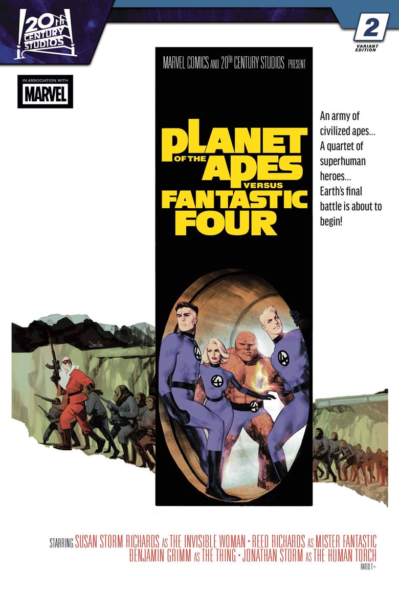 SeeDaviGo's tweet photo. Planet of the Apes vs. Fantastic Four #2 is out now! Have you grabbed my cover yet? https://t.co/1Vs0kMZj5K