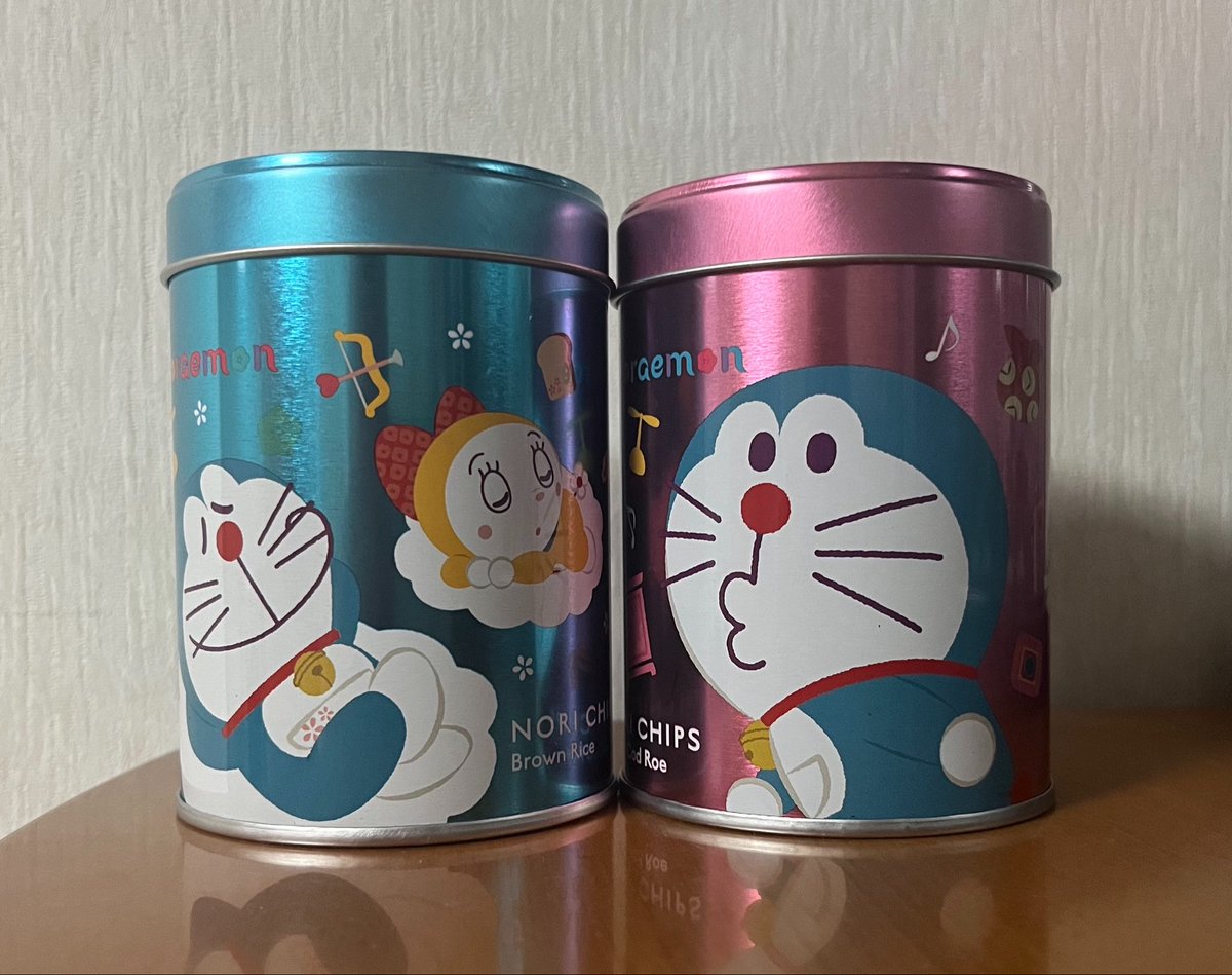 ご紹介ありがとうございます😍 メタリック缶にドラえもん＆ドラミ