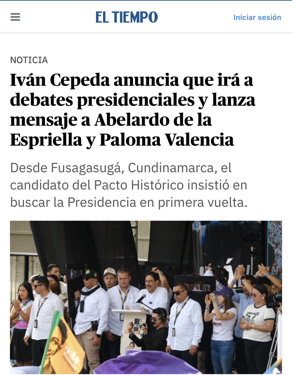 Cepeda leyó mi trino.