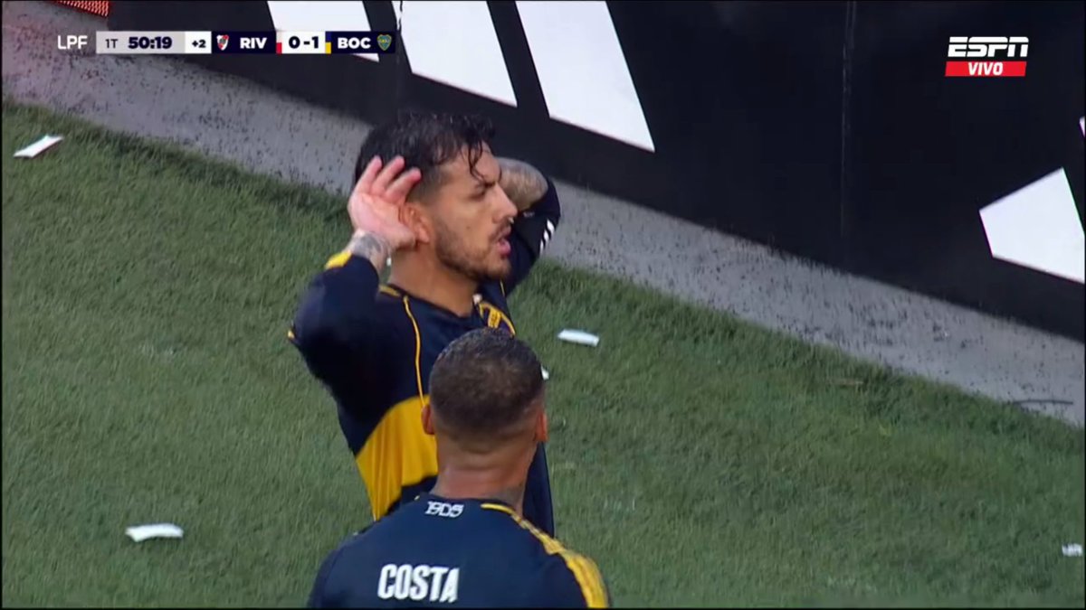 45+5' GOL DE #BOCA!! LEANDRO PAREDES DE PENAL QUE LA PUSO EN EL ÁNGULO, que clavó TOPO GIGIO en el festejo!!! GANA #BOCA 1-0!