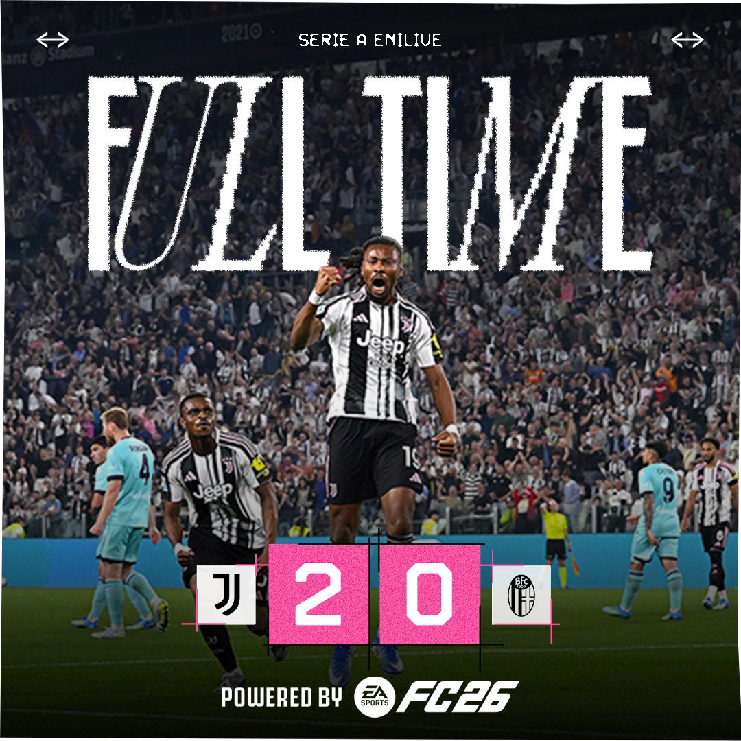 Juvenewsbr's tweet image. ✅️ FINAL DE JOGO

Vitória da juventus e mais 3 pontos. Ótima partida da juventus onde o Bologna nem viu a cor da bola, com isso a diferença de pontos pro Como sobe de 5 pontos.

Na próxima rodada tem simplesmente o Milan de Allegri 😬
#finoallafine #forzajuve