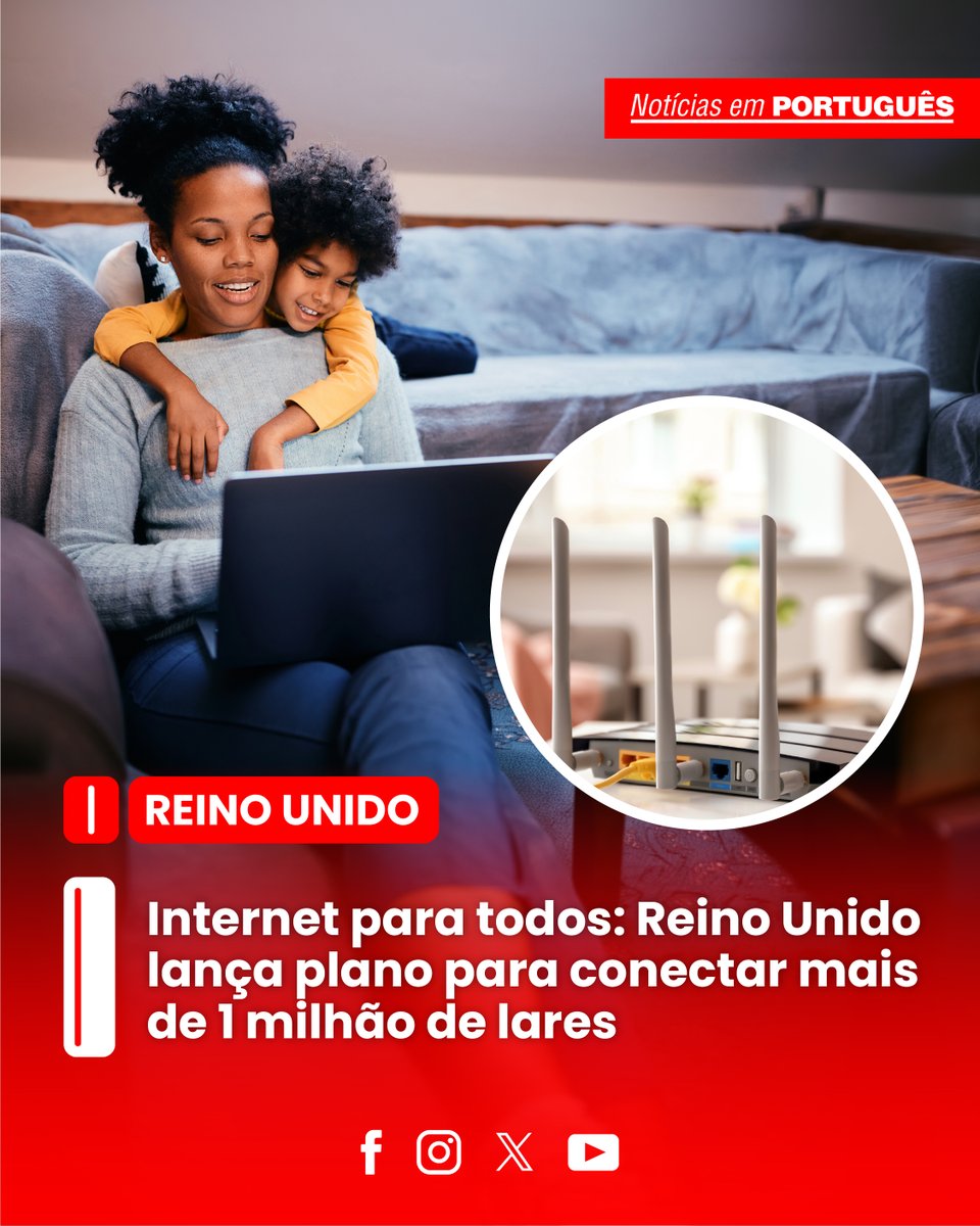 jornalNEP's tweet image. Mesmo em 2026, milhões de pessoas ainda não têm acesso estável à internet. O Reino Unido anunciou um plano, apoiado pelo National Databank, para levar conectividade a mais de um milhão de famílias. O plano ferecerá acesso gratuito ou subsidiado.
#londres #reinounido #internet